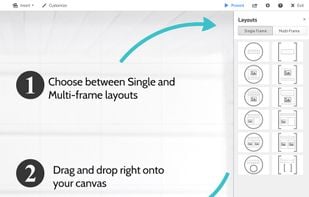 Drag and drop to create slides