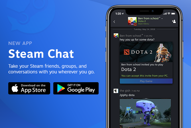 Computer game storefront Steam launches dedicated chat app for Android and iOS