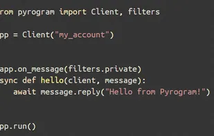 Pyrogram screenshot 1