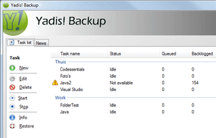 Yadis! Backup screenshot 1