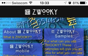 Main screen of ZWOOKY. 