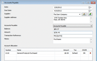 Express Accounts Accounting Software - Accounts Payable