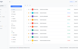 Signature list (mail mode)