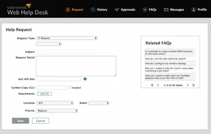 Solarwinds Web Help Desk screenshot 1