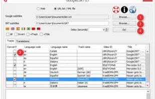 Google2SRT screenshot 2