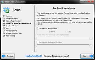 Previous DropBox Folder