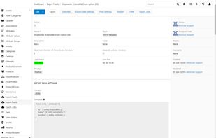 Export feed template