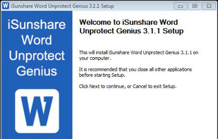 iSunshare Word Unprotect Genius screenshot 1