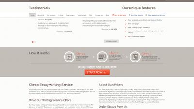 CheapWritingService.com's homepage