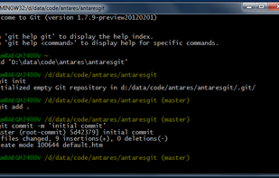 Git Bash screenshot 1