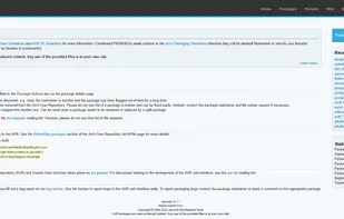 Arch User Repository (AUR) screenshot 1