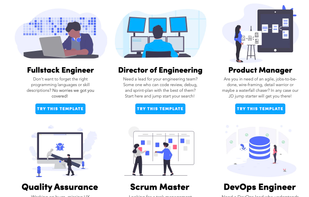 Selection of job description templates