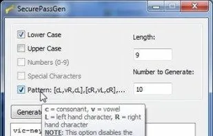 securePassGen screenshot 1