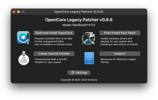 OpenCore Legacy Patcher screenshot 1