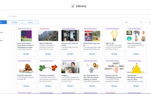 Extensive library with all kinds of content (lessons, tools, activities, games).