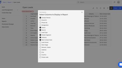 Pick and Choose Report Builder