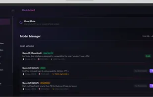 Dahboard to download specific models per category
