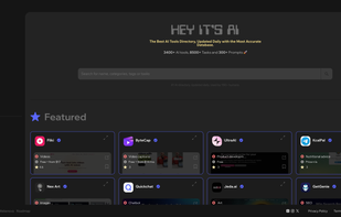 Hey It's AI homepage