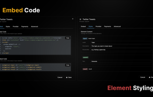 Embed Code & Element Styling
