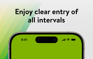 Enjoy clear entry of all intervals