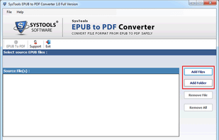 Click on Add File or Add Folder to load ePUB file in the software.