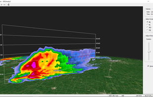 Cross Section, a feature that allows you to see stacked radar data.