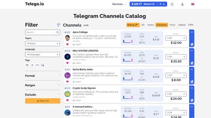 Telega.io: Ad Exchange connects owners of different Telegram channels ...