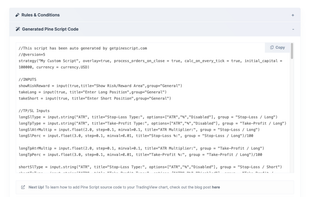 Generated PineScript Code