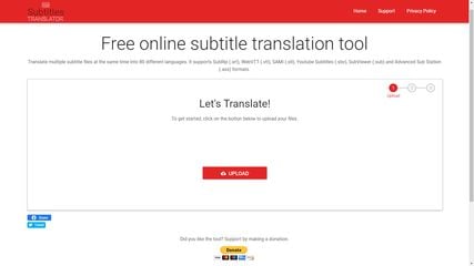 Free online subtitles translator tool.