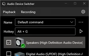 Audio Device Switcher screenshot 1