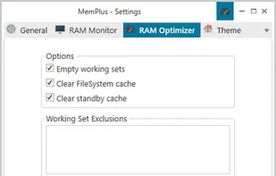 RAM Optimizer settings
