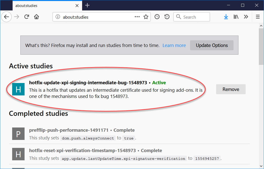 Firefox add-ons were being disabled and failing to install on Firefox, now fixed