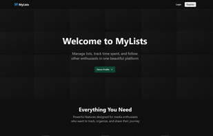 Mylists.info screenshot 1