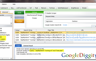 SearchDiggity screenshot 1