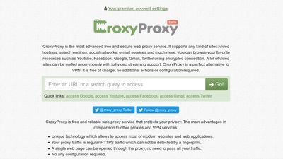 CroxyProxy Web Proxy: Reviews, Features, Pricing & Download | AlternativeTo