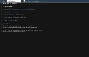 IPFSBin screenshot 1