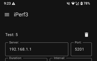 iPerf3Client screenshot 1