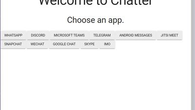 The main page of Chatter (as of Version 1.0.0)