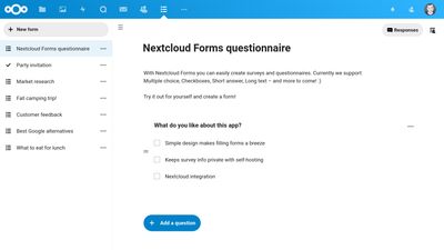 Nextcloud Forms screenshot 1