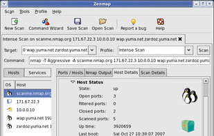Zenmap screenshot 1
