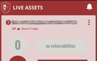 This is how the intrusion alert comes up on ActiFend. The screen lights up in red color. You also get a push notification.