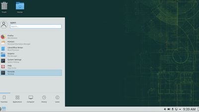 KDE Plasma desktop in openSUSE Leap 15.2.