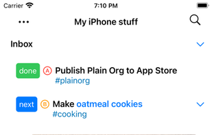 Plain Org screenshot 1