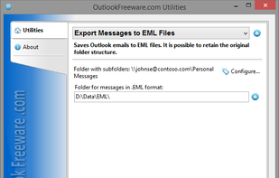 Export Messages to EML Files screenshot 1