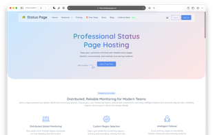 Hosted Status Page screenshot 1
