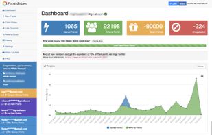 A dashboard with powerful tools, statistics and referral link generators to help you earn the maximum possible points.