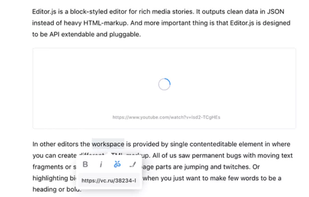 Editor.js screenshot 2