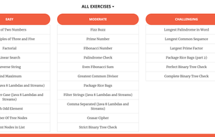 Code Exercises screenshot 1