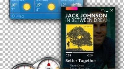 Widgets screenshot with checkerboard background