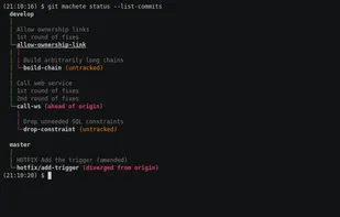 Git-machete screenshot 1